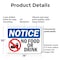 Signmission No Food Or Drink, 14 in W x Rectangle, Plastic OS-2PACK-NS-P-1014-L-14607 - alternate 8
